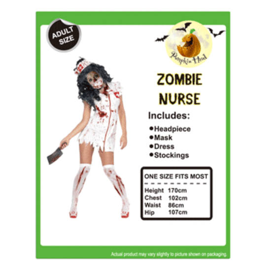 Zombie Nurse Costume Pk 1 Halloween Buy Online
