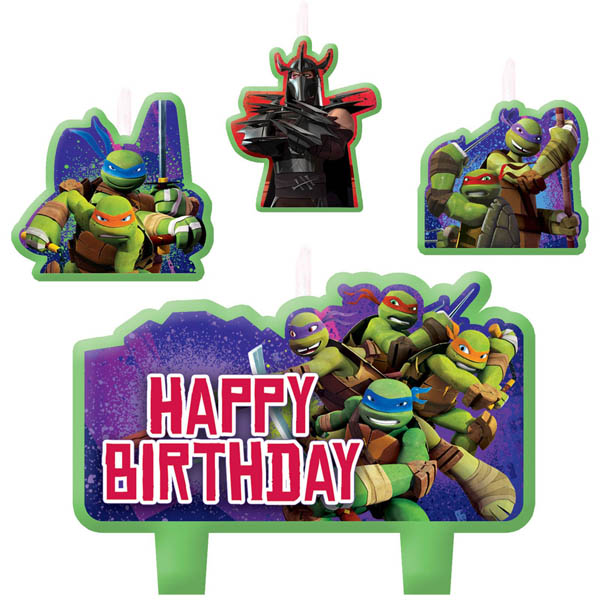 Teenage Mutant Ninja Turtles Candle Set Pk 4 Cake Candles