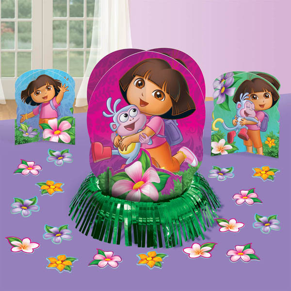 Dora The Explorer Table Decorating Kit Pk 3 Dora Party Supplies