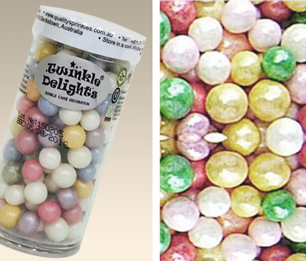 Rainbow Coloured 6mm Sugar Pearl Edible Cake Decorations
