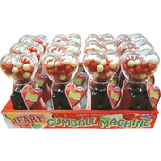 Heart Gum Ball Machines - Tray of 12 
