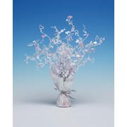 Centrepiece Weight and Spray Foil Hearts Iridescent Pk1