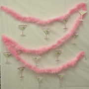 Party Decoration - Martini Glass Maribou Garland Pk1 