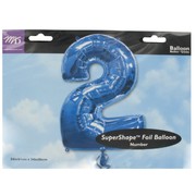 Balloon Foil Supershape Blue 2 Pk1 