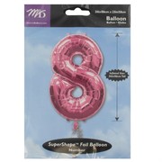 Balloon Foil Supershape Pink 8 Pk1 