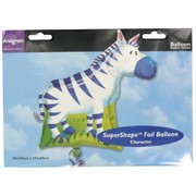 Balloon Foil Supershape Jungle Party Zebra Pk1 
