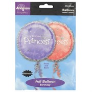 Princess Party Balloon - Foil 45cm Happy Birthday Princess Pk1 