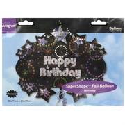 Balloon Foil Supershape Time To Party Happy Birthday Pk1 