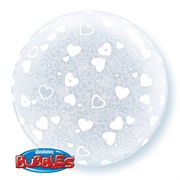 Bubble Balloon Hearts All Round 20in Pk1 