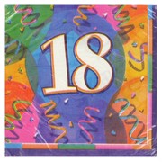 18th Birthday Party Napkins - Lunch Jubilee Pk16 