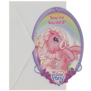My Little Pony Party Invitations & Envelopes Pk6 