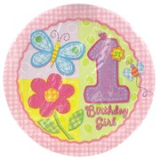 Plates 8in Hugs & Stitches Girls Pk8 