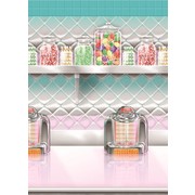 Decoration Scene Setters Soda Shop Room Roll Pk1