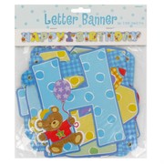 Banner 1st Birthday Blue Letter 2.17m Pk1