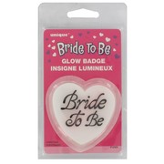 Bride to Be Party Favour - Glow Heart Badge Pk1 