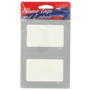 Name Tags & Labels Self Adhesive Silver Pk76 