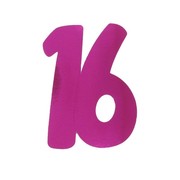 Cutout Small Foil 16  Hot Pink Pk1 
