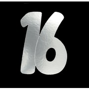 Cutout Small Foil 16 Silver Pk1 
