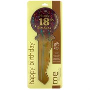 Keepsake Key 18 Birthday Burgundy Pk1 
