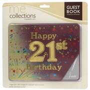 Keepsake Book 21 Birthday Burgundy Pk1 