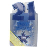 Keepsake Book Jumbo 21 Birthday Blue Pk1 