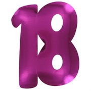 Cutout Large Foil 18 Hot Pink Pk1 