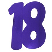 Cutout Large Foil 18 Purple Pk1 