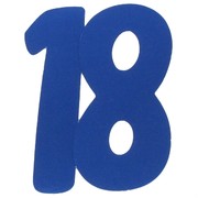 Cutout Small Foil 18 Blue Pk1 