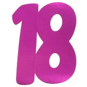 Cutout Small Foil 18 Hot Pink Pk1 