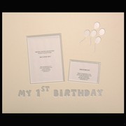 Signature Mat My 1st Birthday Silver Pk1 