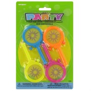 Party Favours - Neon Hand Drums Pk 4 