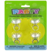 Party Favours - Diamond Rings Pk 4 