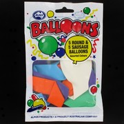 Sausage & Round Balloons Pk10 