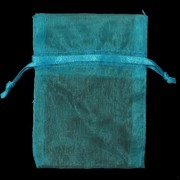 Bags Organza Aqua 10x7.5cm Pk10 