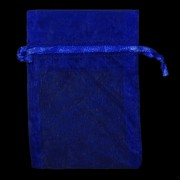 Bags Organza Electric Blue 10x7.5cm Pk10 