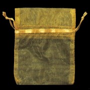 Bags Organza Gold 10x7.5cm Pk10 