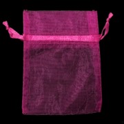 Bags Organza Hot Pink 10x7.5cm Pk10 