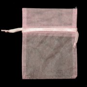 Bags Organza Pink 10x7.5cm Pk10 