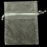 Bags Organza Silver 10x7.5cm Pk10 
