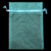 Bags Organza Aqua 17x12.5cm Pk10 