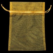 Bags Organza Gold 17x 12.5cm Pk10 