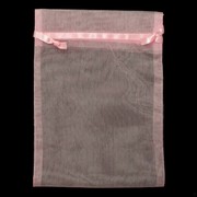Bags Organza Pink 17x12.5cm Pk10 