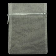 Bags Organza Silver 17x12.5cm Pk10 