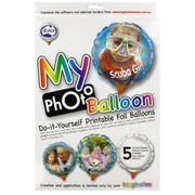 Balloon Photo Round Circle 18cm Pk5 
