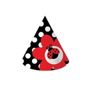 Ladybug Party Hats - Ladybug Fancy Pk 8 