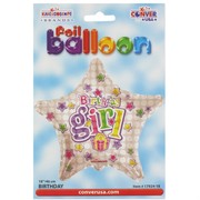 Balloon Foil 18in Star Birthday Girl Pk1 