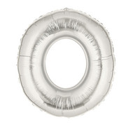 Balloon Foil Supershape approx 92cm Silver Number 0 Pk1