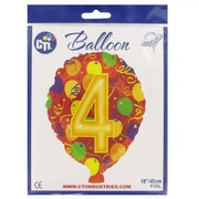 Balloon Foil 18in Balloon Shape 4 Pk1 