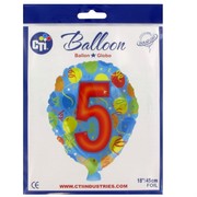 Balloon Foil 18in Balloon Shape 5 Pk1 
