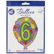 Balloon Foil 18in Balloon Shape 6 Pk1 
